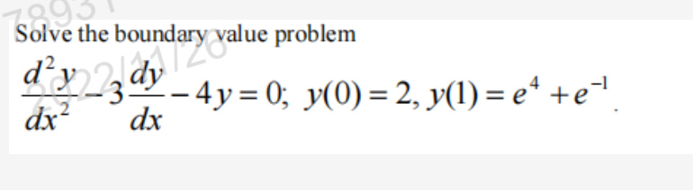 Solved Solve The Boundary Value Problem | Chegg.com