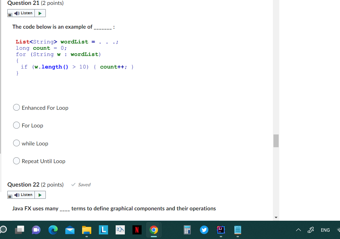 Solved Match the term to the component in the code snippet | Chegg.com