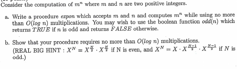 Solved Consider the computation of m