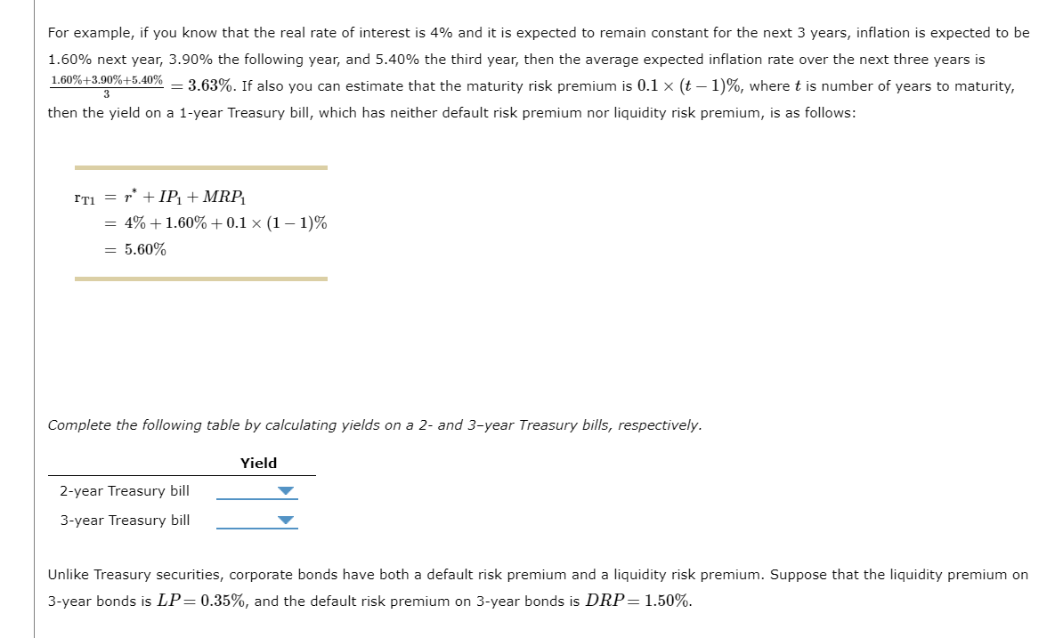 Solved For example, if you know that the real rate of | Chegg.com