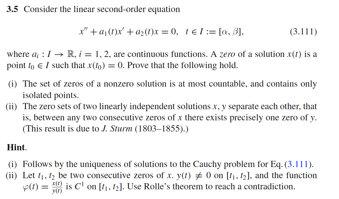 Solved 3.5 Consider The Linear Second-order Equation | Chegg.com