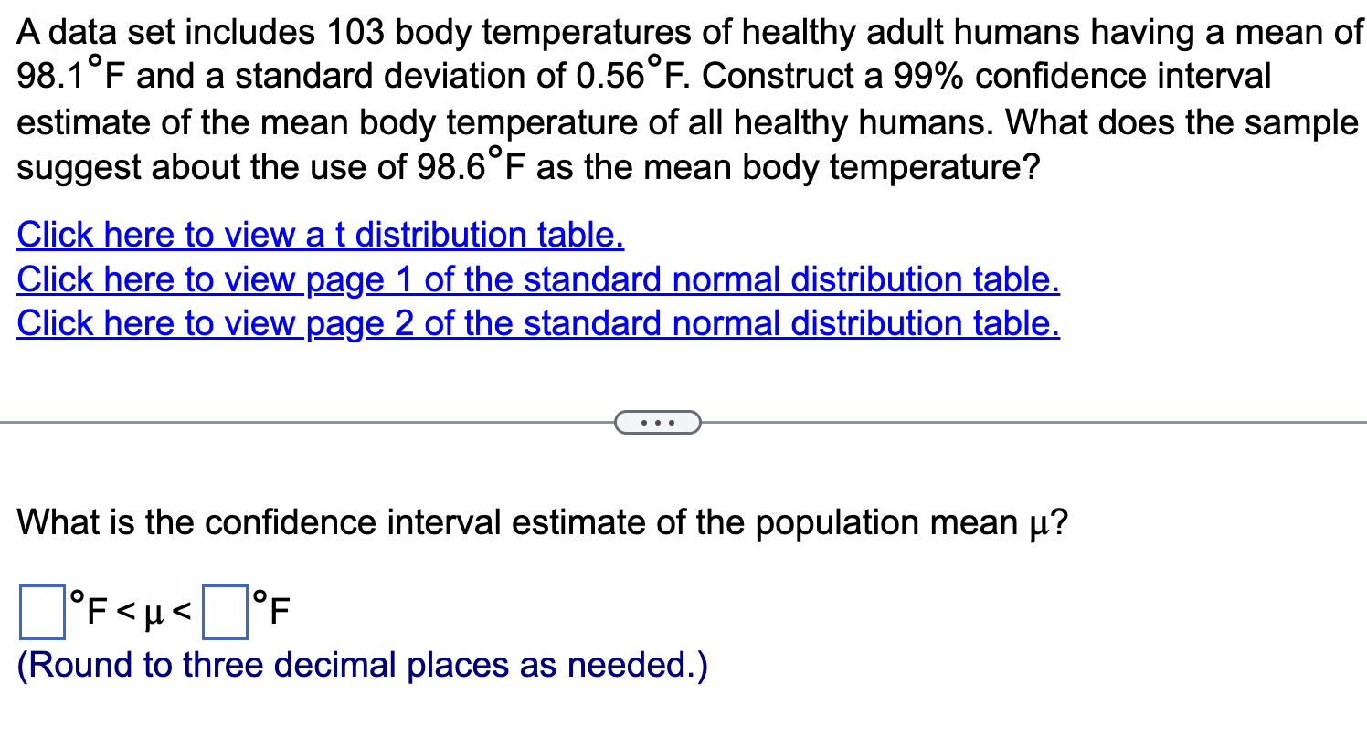 Solved A Data Set Includes 103 Body Temperatures Of Healthy Chegg Com   PhpVZQ6oY