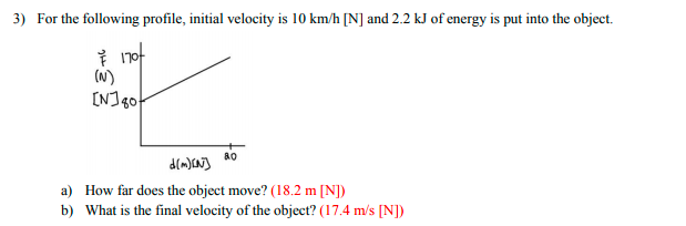 Solved 3 For The Following Profile Initial Velocity Is Chegg Com