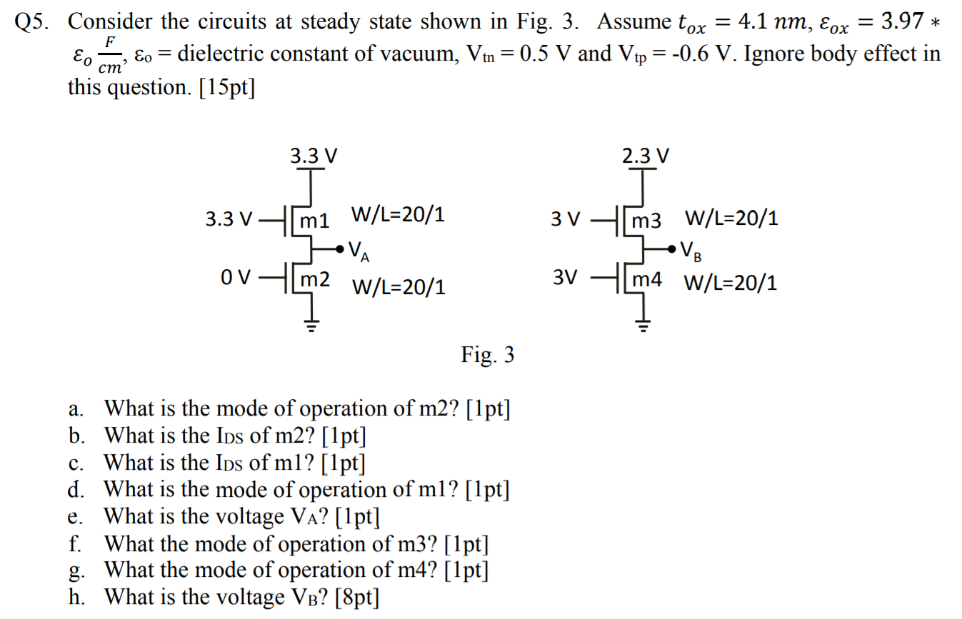 Solved Q5 Consider The Circuits At Steady State Shown In Chegg Com