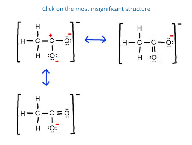 Solved Click On The Most Insignificant Structure H H 1 H-c-c 