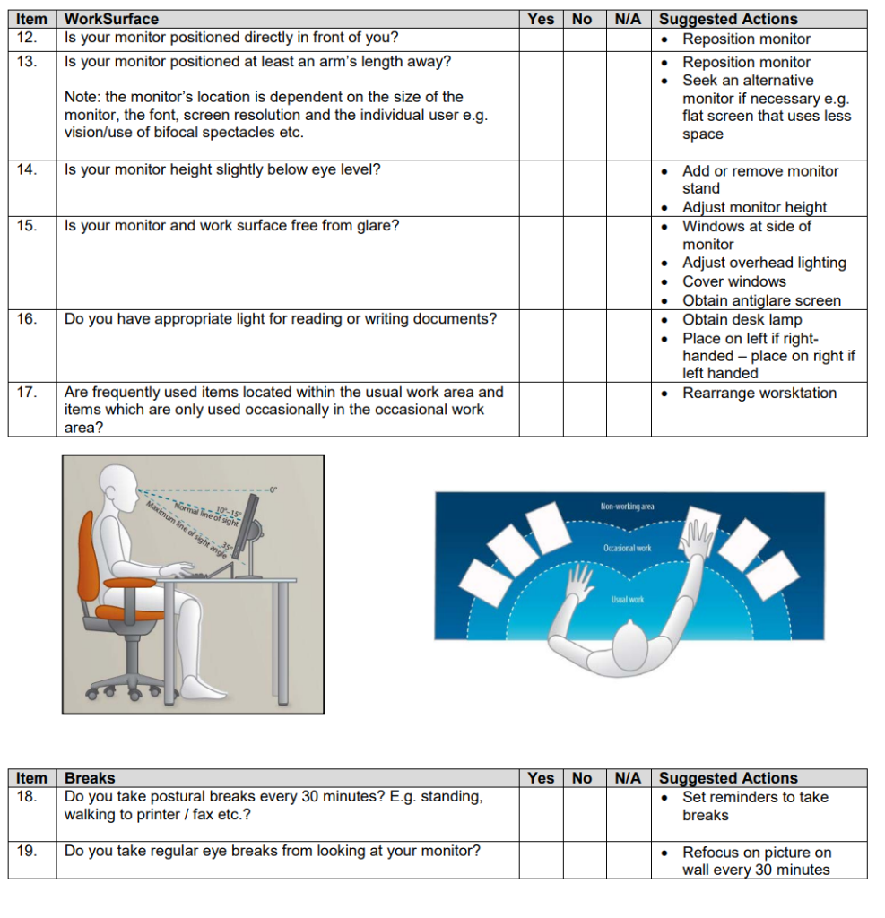 Solved Computer Workstation Ergonomics: Self-Assessment 