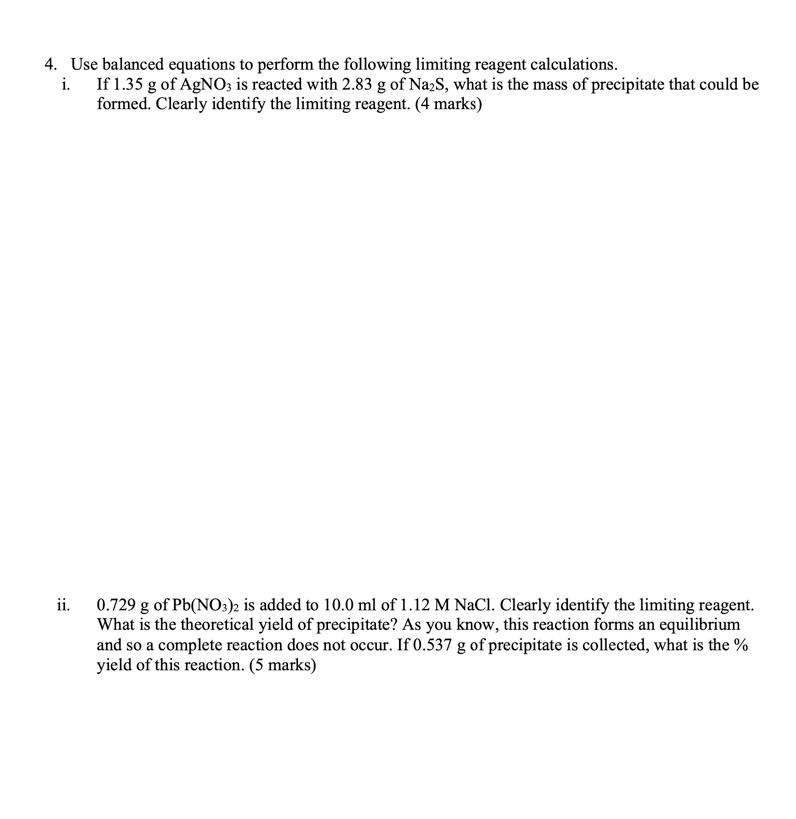 Solved (b) Write net ionic equations for all precipitation | Chegg.com