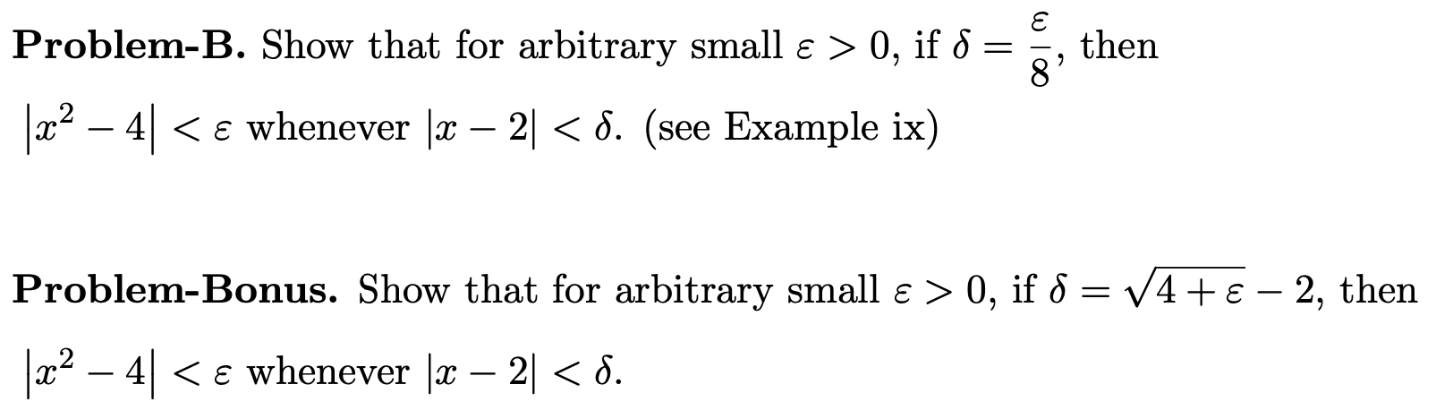 Solved Problem-B. Show That For Arbitrary Small ε>0, If | Chegg.com