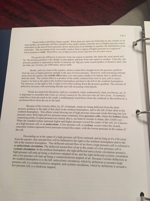 Solved Lab 3 LAB 3-The Atmosphere, Pressure, and Winds Key | Chegg.com