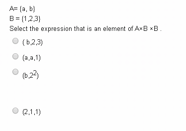 Solved A= (a, B} B = {1,2,3} Select The Expression That Is | Chegg.com