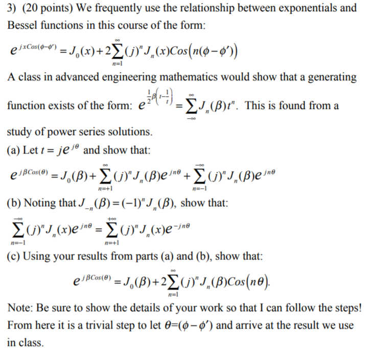 Solved 3 20 Points We Frequently Use The Relationship Chegg Com