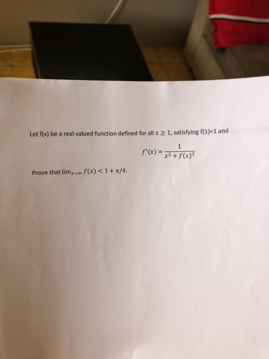 Solved Let F X Be A Real Valued Function Defined For All X