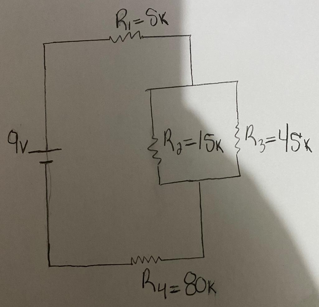 Solved Determine The Voltage Drop Across Each Resistor And | Chegg.com