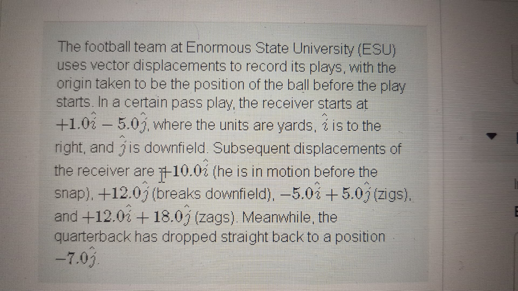 Solved How far must the quarterback throw the ball = 41.1