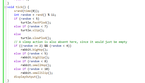 Solved I was provided code and it works but the tortoise | Chegg.com