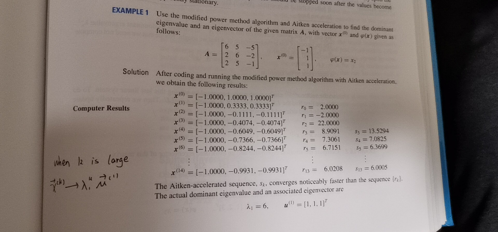 Implement the modified power method with | Chegg.com
