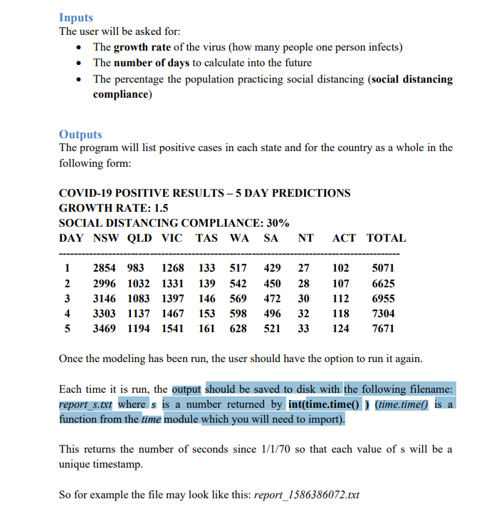 Python Calculations Use the following information for | Chegg.com