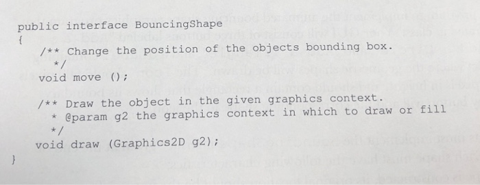 Write a Java program to implement the animate d | Chegg.com