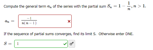 Solved Compute the general term an of the series with the | Chegg.com