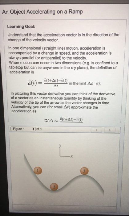 Solved An Object Accelerating On A Ramp Learning Goal: | Chegg.com