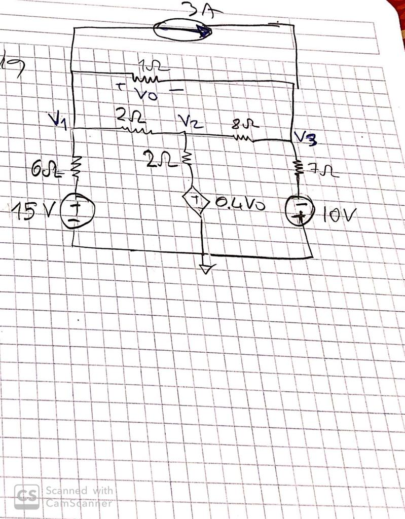 Solved A=)Calculate the voltages v1 ,v2,v3 using | Chegg.com