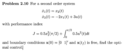 Solved Problem 2.10 ﻿For A Second Order | Chegg.com