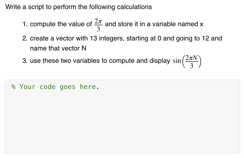 Solved Write a script to perform the following calculations | Chegg.com