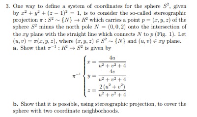 Solved . One way to define a system of coordinates for the | Chegg.com
