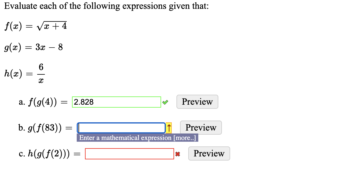 Solved Evaluate Each Of The Following Expressions Given | Chegg.com