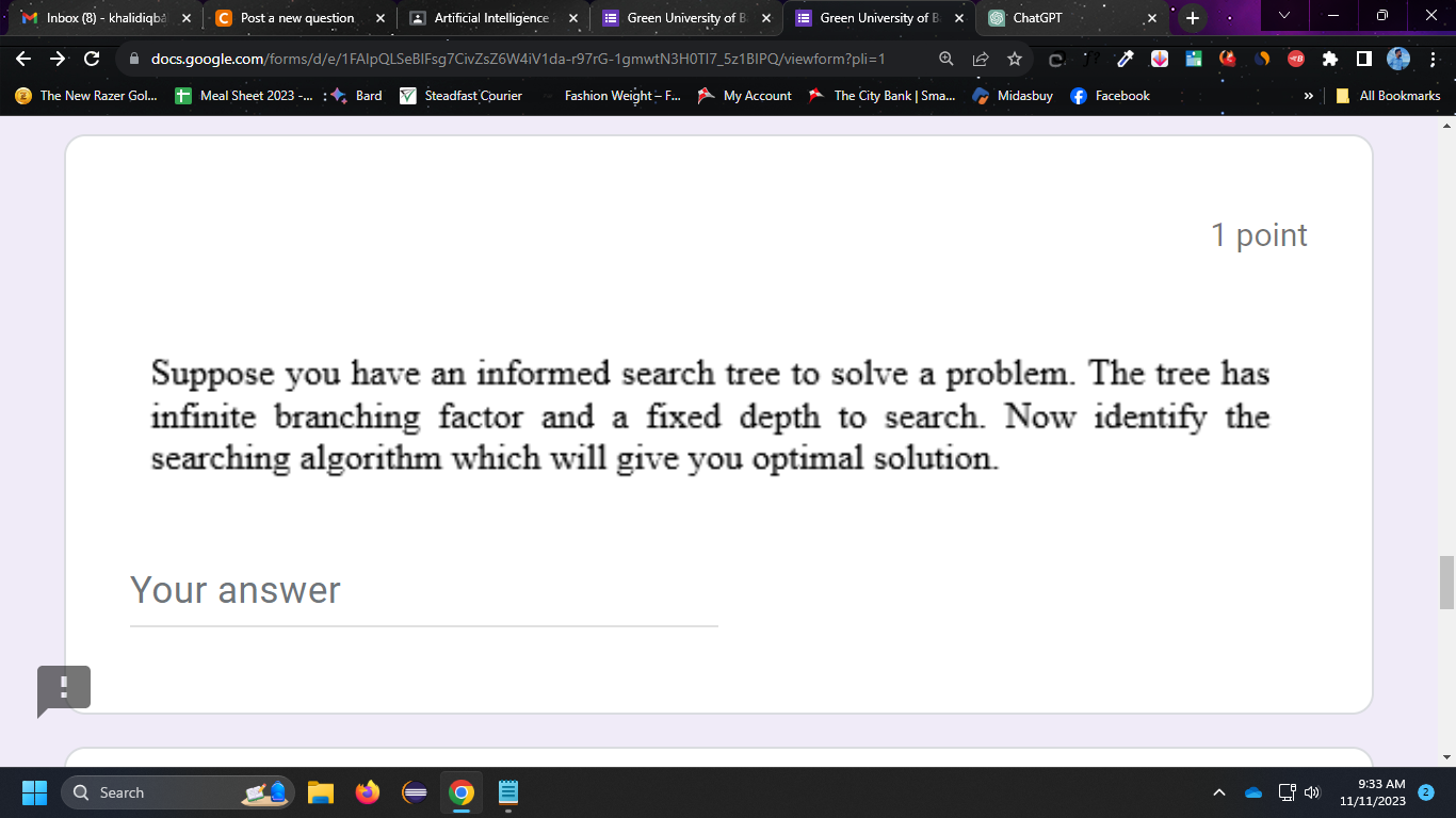 Solved Suppose you have an informed search tree to solve a | Chegg.com