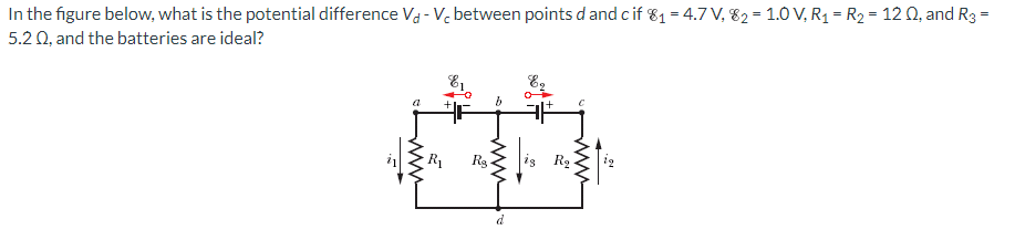 Solved In The Figure Below, What Is The Potential Difference | Chegg.com