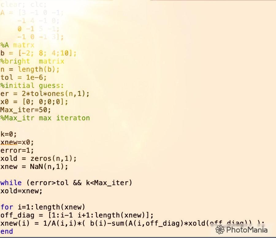 Hi my code on MATLAB seems to have a bug I can't find | Chegg.com