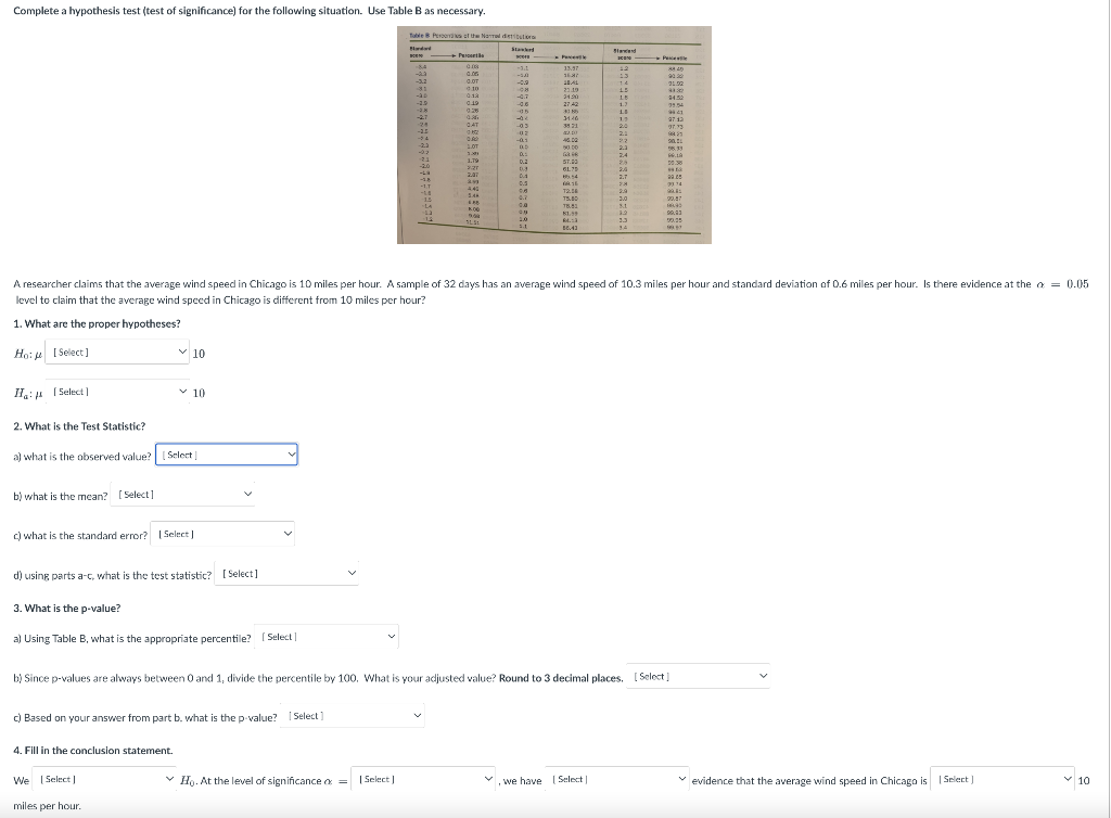 Solved Complete a hypothesis test (test of significance) for | Chegg.com