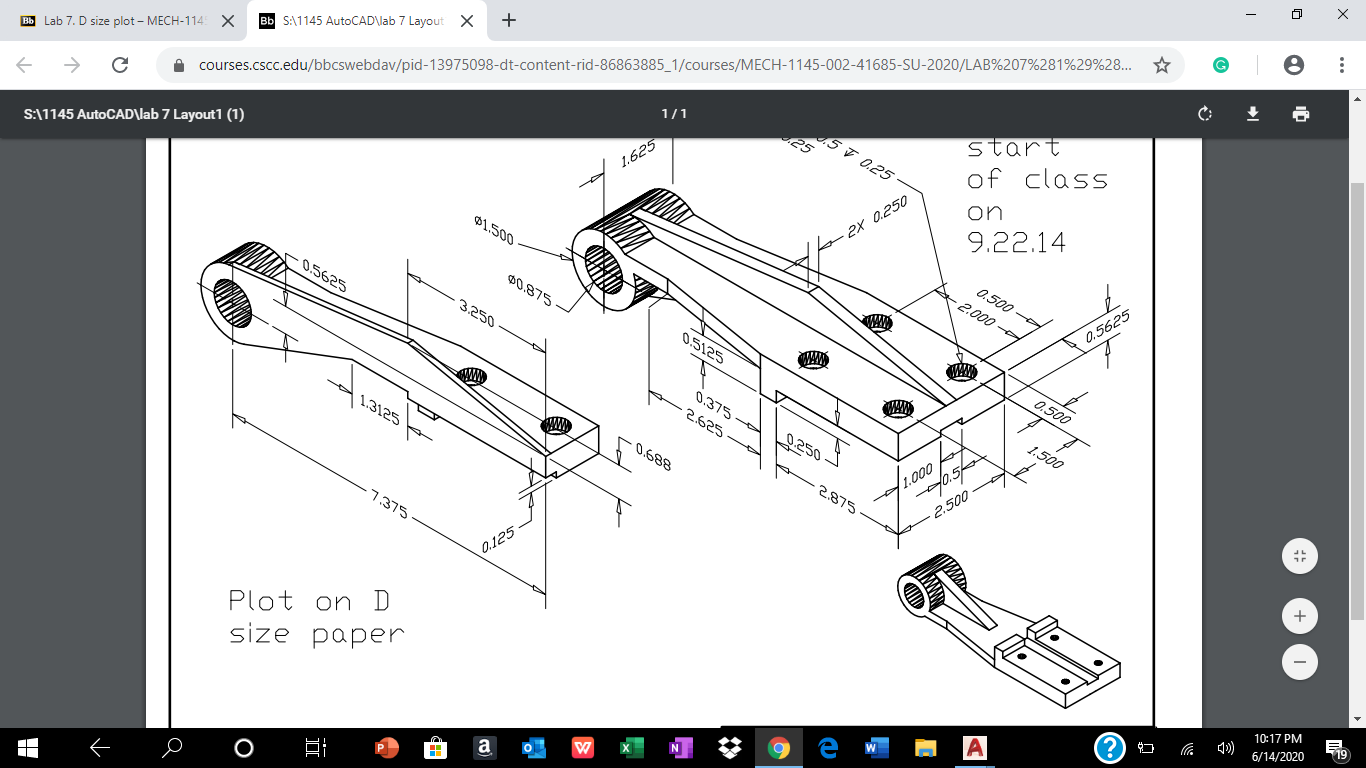 Can I get the top, front, and side views of this? | Chegg.com