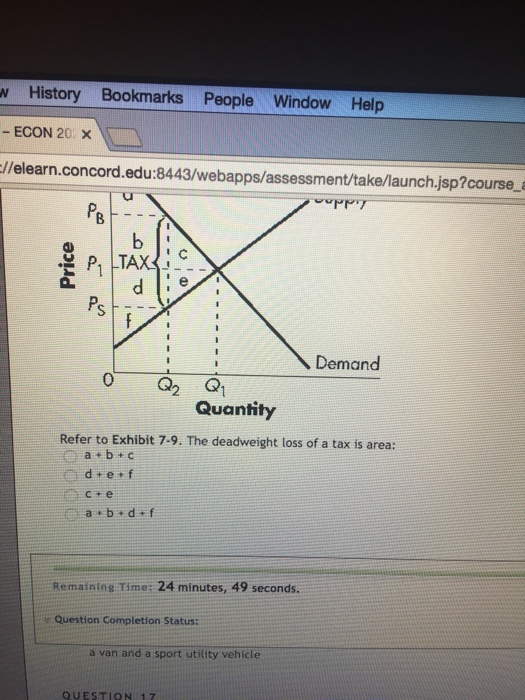 solved-the-deadweight-loss-of-a-tax-is-area-a-b-c-d-chegg