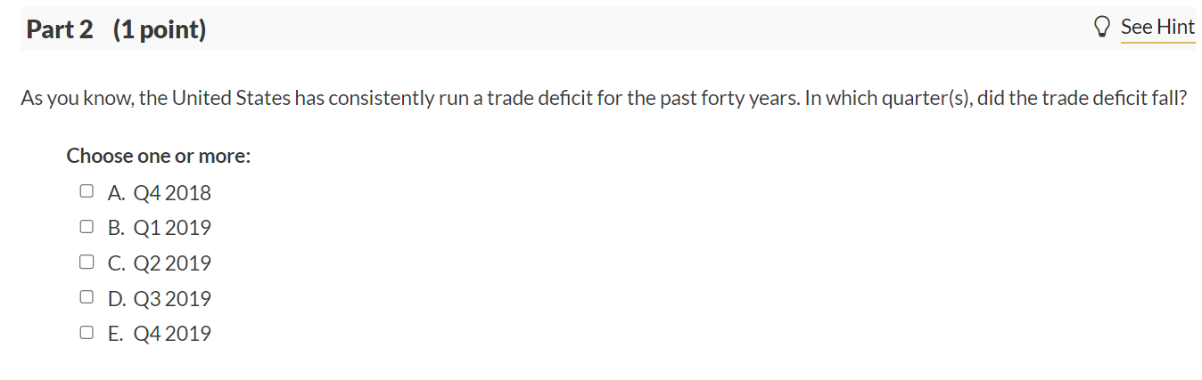 Solved 1. As you likely know, the United States won the 2019