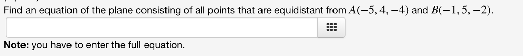 Solved Find An Equation Of The Plane Consisting Of All 5562