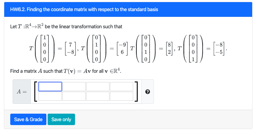 Solved Let Be The Linear Transformation Such ThatFind | Chegg.com