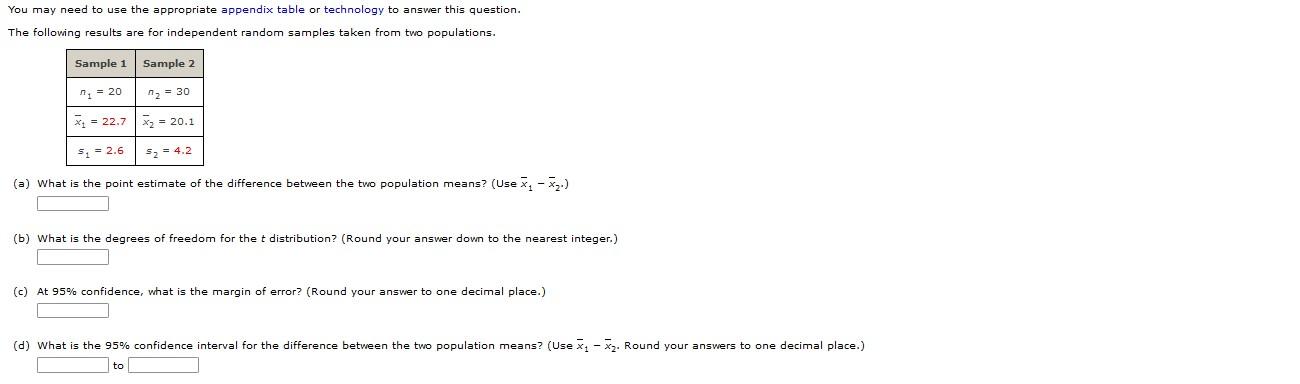 Solved You May Need To Use The Appropriate Appendix Table Or 