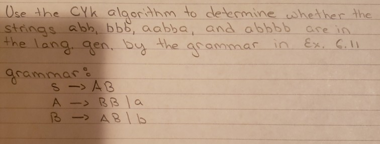 Solved Use The Cyk Algorithm To Determine Whether The 9925