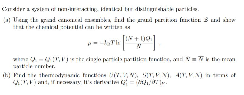 Solved Consider a system of non-interacting, identical but | Chegg.com