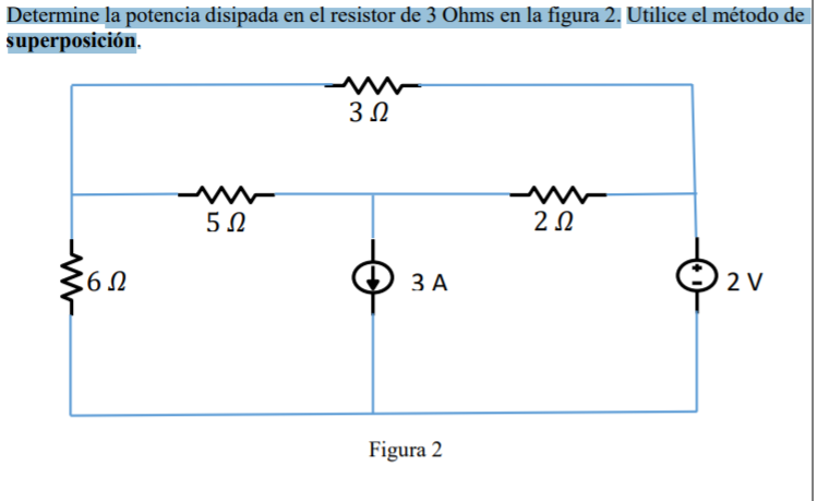 Solved Determine the power dissipated in the 3 Ohm resistor | Chegg.com