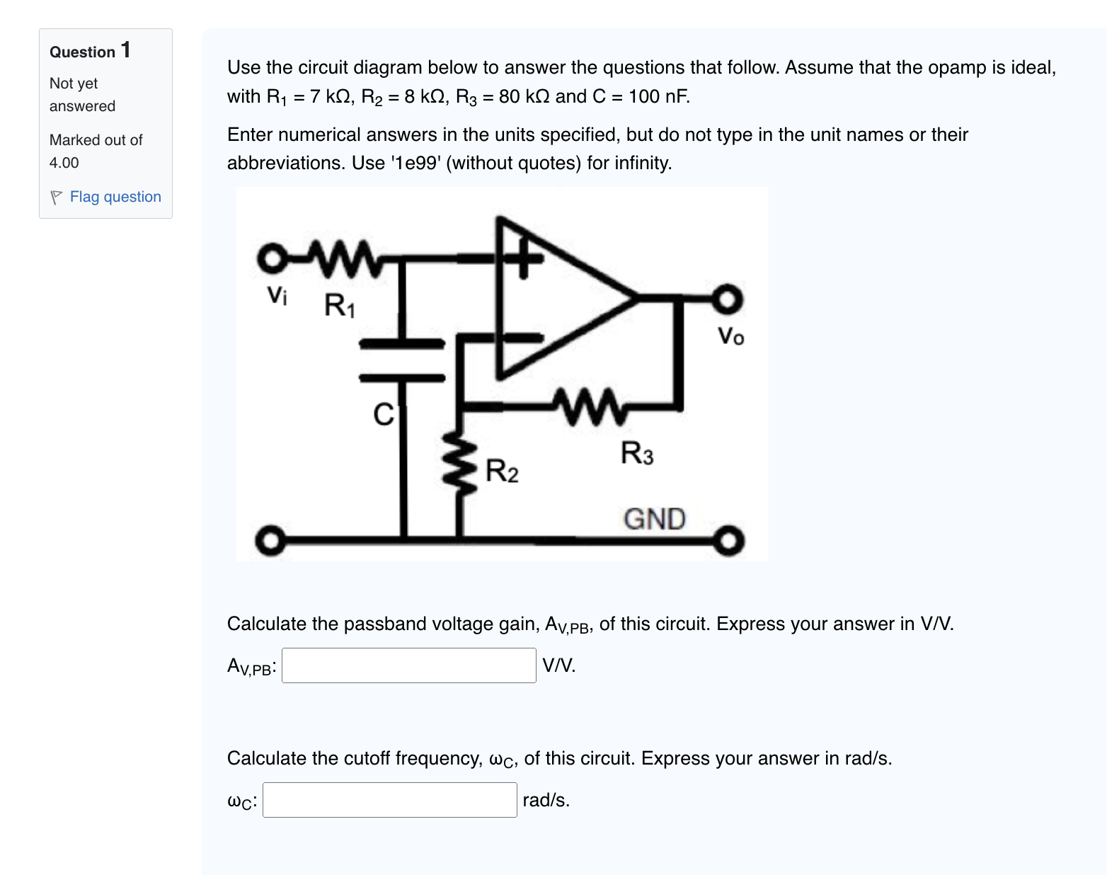 Solved Question 1 Use the circuit diagram below to answer | Chegg.com