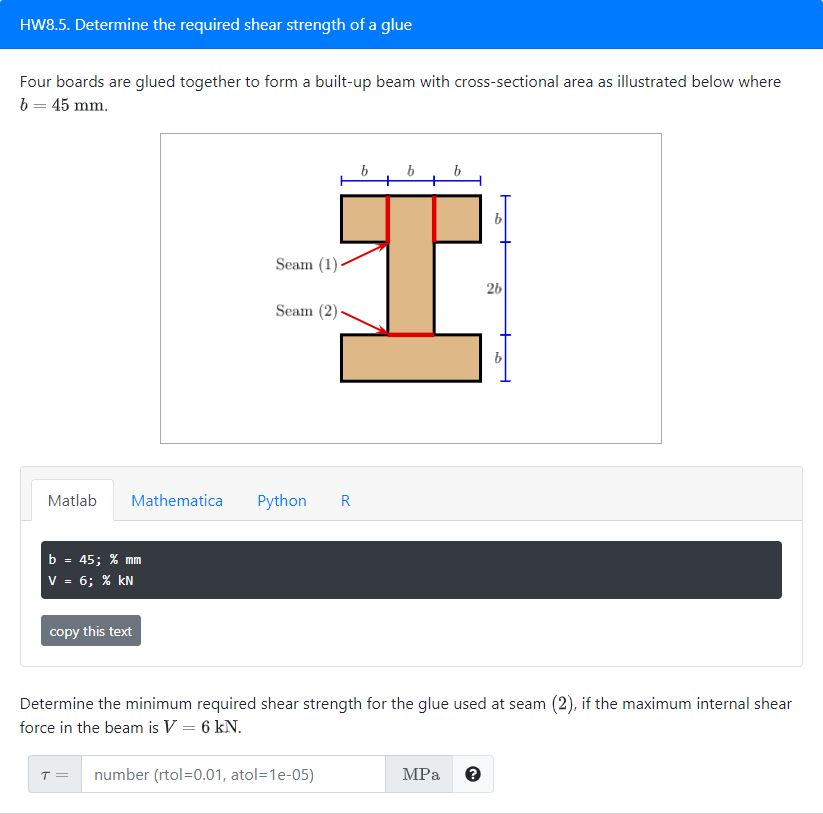 Solved HW8.5. Determine the required shear strength of a | Chegg.com