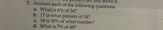 Solved 7. Answer each of the following questions. and solve | Chegg.com