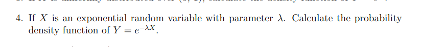 Solved If X is an exponential random variable with parameter | Chegg.com