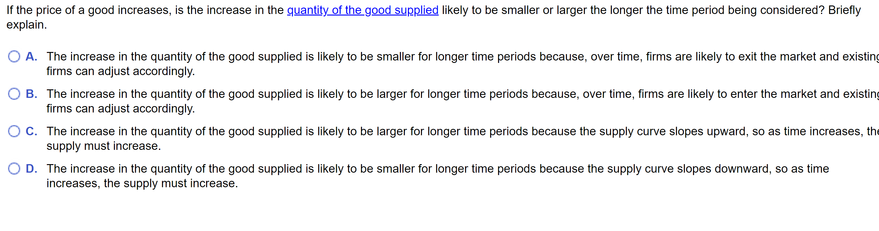 Solved If the price of a good increases, is the increase in | Chegg.com