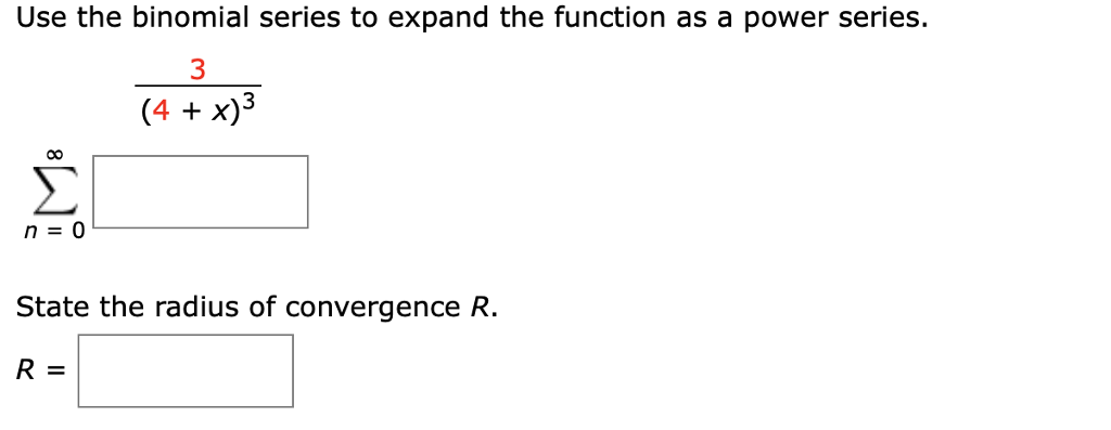 Solved Use the binomial series to expand the function as a | Chegg.com