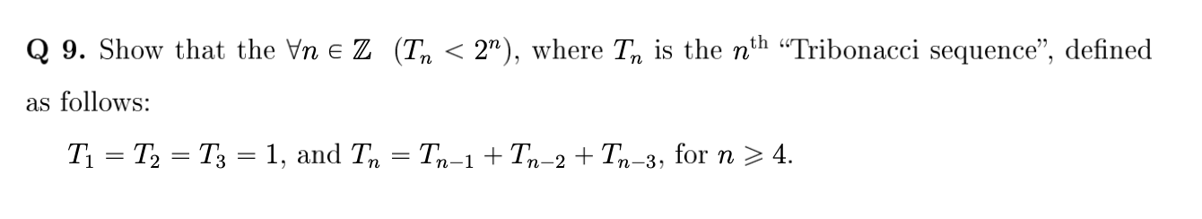 Solved Q 9. Show that the Yn e Z (Tn