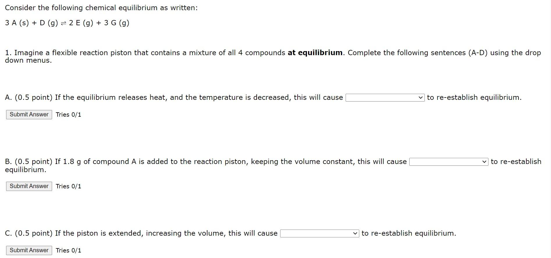 Solved Consider the following chemical equilibrium as | Chegg.com